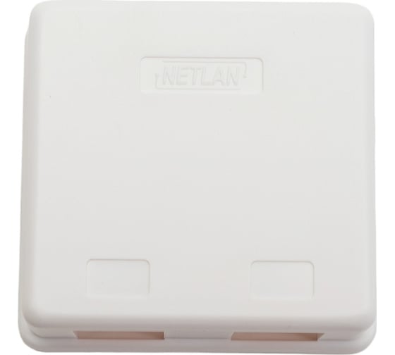 Корпус настенной розетки под 2 модуля Keystone NETLAN белый, 10 шт. EC-UWO-2KJ-WT-10