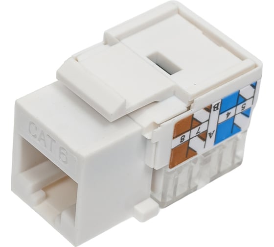 Модуль Keystone NETLAN категория 6, RJ45/8P8C, неэкранированный, белый, 10шт. EC-UKJ-UE2-WT-10