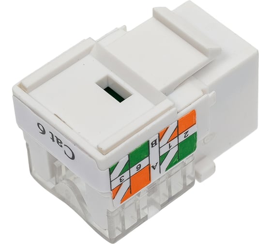Модуль Keystone NETLAN категория 6, RJ45/8P8C, неэкранированный, белый, 10шт. EC-UKJ-UE2-WT-10