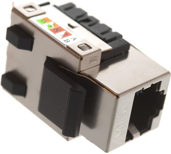 Модуль Keystone NETLAN категория 5e, RJ45/8P8C, экранированный, металлик, 10шт. EC-UKJ-SD2-MT-10