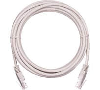 Шнур NETLAN U/UTP 4 пары, категория 5e, PVC, серый, 1м, EC-PC4UD55B-BC-PVC-010-GY-10