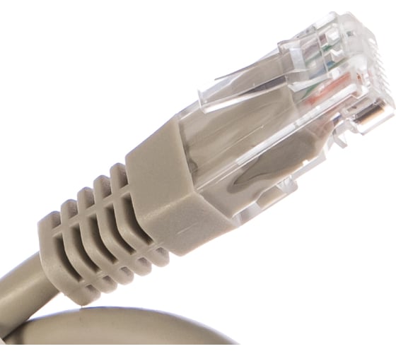 Шнур NETLAN U/UTP 4 пары, категория 6, PVC, серый, 0,5м, 10шт. EC-PC4UE55B-BC-PVC-005-GY-10