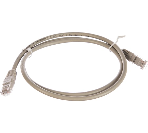 Шнур NETLAN U/UTP 4 пары, категория 6, PVC, серый, 1м, 10шт. EC-PC4UE55B-BC-PVC-010-GY-10