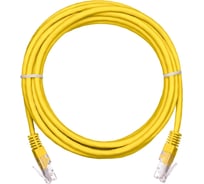 Шнур NETLAN U/UTP 4 пары, категория 5e, PVC, желтый, 1м, 10шт. EC-PC4UD55B-BC-PVC-010-YL-10