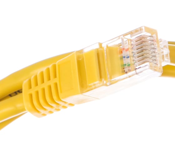 Шнур NETLAN U/UTP 4 пары, категория 5e, PVC, желтый, 1,5м, 10шт. EC-PC4UD55B-BC-PVC-015-YL-10