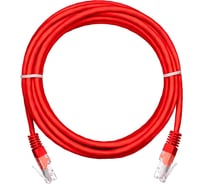 Шнур NETLAN U/UTP 4 пары, категория 5e, PVC, красный, 1,5м, 10шт. EC-PC4UD55B-BC-PVC-015-RD-10