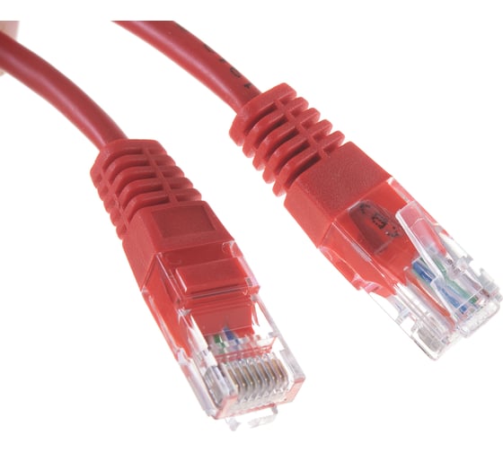 Шнур NETLAN U/UTP 4 пары, категория 5e, PVC, красный, 2м, 10шт. EC-PC4UD55B-BC-PVC-020-RD-10
