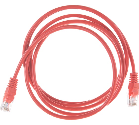 Шнур NETLAN U/UTP 4 пары, категория 5e, PVC, красный, 2м, 10шт. EC-PC4UD55B-BC-PVC-020-RD-10