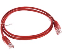 Шнур NETLAN U/UTP 4 пары, категория 5e, PVC, красный, 1м, 10шт. EC-PC4UD55B-BC-PVC-010-RD-10