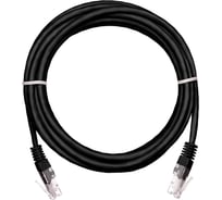 Шнур NETLAN U/UTP 4 пары, категория 5e, PVC, черный, 3м, 10шт. EC-PC4UD55B-BC-PVC-030-BK-10