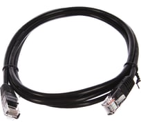 Шнур NETLAN U/UTP 4 пары, категория 5e, PVC, черный, 1,5м, 10шт. EC-PC4UD55B-BC-PVC-015-BK-10