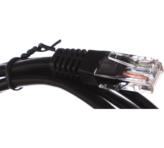 Шнур NETLAN U/UTP 4 пары, категория 5e, PVC, черный, 1,5м, 10шт. EC-PC4UD55B-BC-PVC-015-BK-10