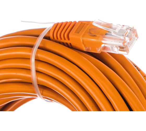 Шнур NETLAN U/UTP 4 пары, категория 5e, PVC, оранжевый, 10м, 5шт. EC-PC4UD55B-BC-PVC-100-OR-5