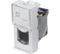 Keystone Cabeus Jack RJ-45(8P8C), 180 градусов, категория 6a, экранированная, безинструментный монтаж, вставка Mosaic (арт.076573) KJ-RJ45-Cat.6a-SH-180T-FP-L-22,5