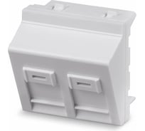 Вставка Cabeus 45x45 (Mosaic) для 2 модулей формата Keystone Jack, угловая FP-A-45-2M