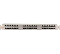 Панель NIKOMAX 19", 1U, 48 портов, категория 6, RJ45/8P8, металлик NMC-RP48SE2-HR-1U-MT