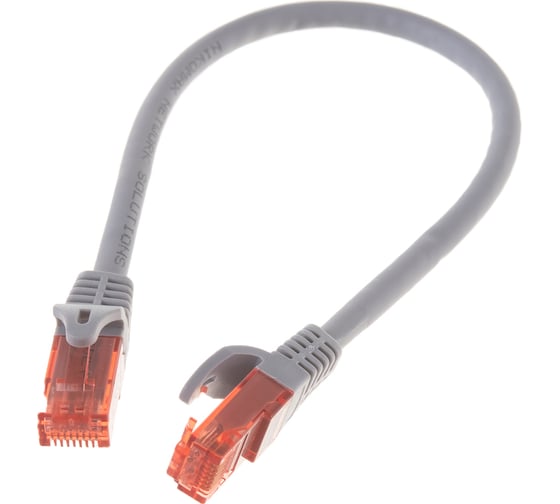 Шнур NIKOMAX U/UTP 4 пары, категория 6a, 2хRJ45/8P8C, серый, 0,3м NMC-PC4UA55B-ES-003-C-GY