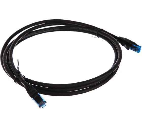 Шнур NIKOMAX U/UTP 4 пары, категория 6, 2хRJ45/8P8C, черный, 2м NMC-PC4UE55B-020-C-BK