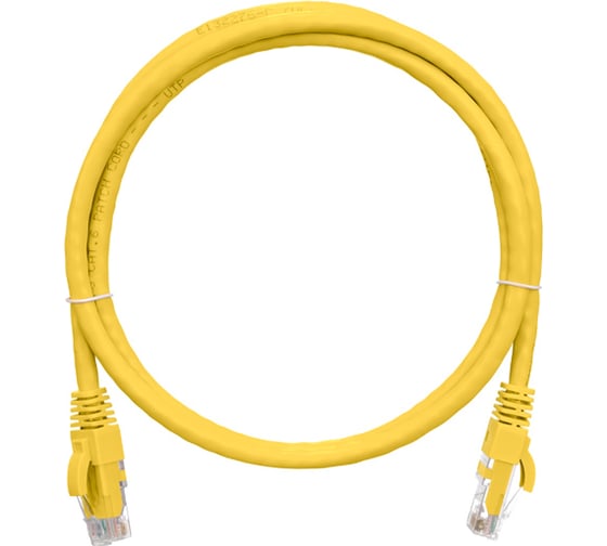 Шнур NIKOMAX U/UTP 4 пары, категория 6, 2хRJ45/8P8C, желтый, 2м NMC-PC4UE55B-020-C-YL 1