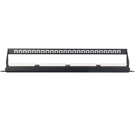 Панель NIKOMAX 19", 1U, 24 порта, категория 6, RJ45/8P8C, неэкранированная, черная NMC-RP24UE2-ES-1U-BK