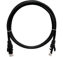 Шнур NIKOMAX U/UTP 4 пары, категория 6, 2хRJ45/8P8C, черный, 0,3м NMC-PC4UE55B-003-C-BK