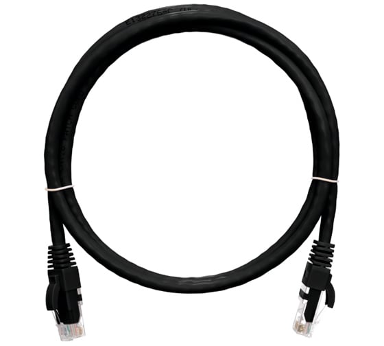 Шнур NIKOMAX U/UTP 4 пары, категория 6, 2хRJ45/8P8C, черный, 0,3м NMC-PC4UE55B-003-C-BK 1