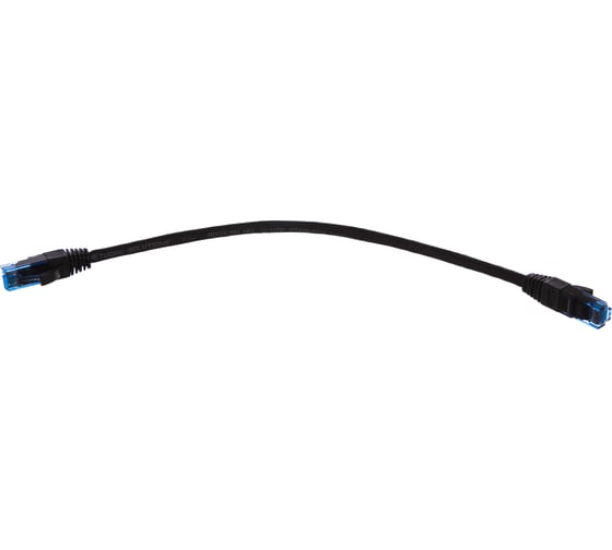 Шнур NIKOMAX U/UTP 4 пары, категория 6, 2хRJ45/8P8C, черный, 0,3м NMC-PC4UE55B-003-C-BK