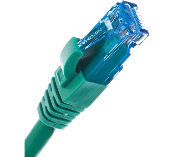 Шнур NIKOMAX U/UTP 4 пары, категория 6, 2хRJ45/8P8C, зеленый, 0,3м NMC-PC4UE55B-003-C-GN