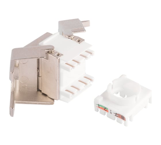 Модуль Keystone NIKOMAX категория 6a, RJ45/8P8C, металлик NMC-KJSA2-ET-MT