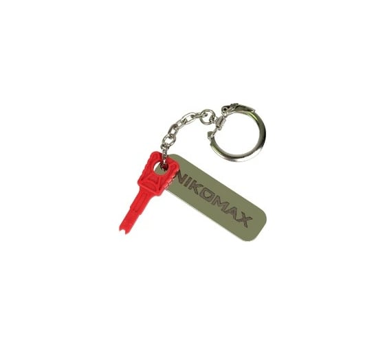 Ключ для коммутационных шнуров с замком NIKOMAX c брелком, красный NMC-RJ-KEY-KC-RD