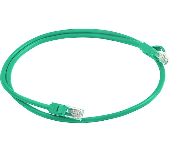 Литой LAN кабель для интернета GCR 1.0m, зеленый VIVLNIC05-1.0m