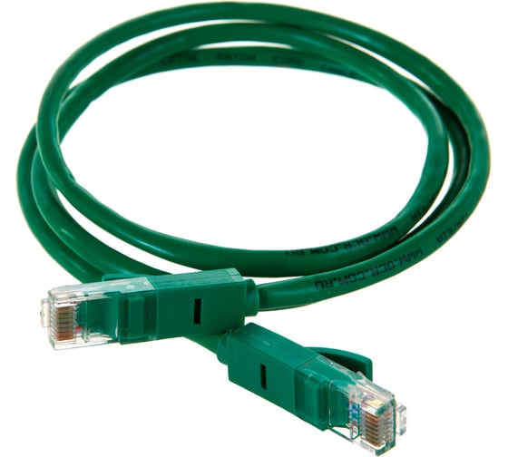 Литой LAN кабель для интернета GCR 1.0m, зеленый VIVLNIC05-1.0m