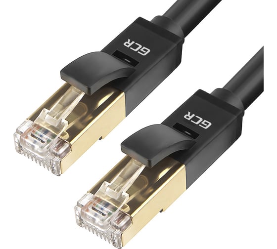 Быстрый LAN кабель для интернета GCR 0.3m, черный VIVLNICG626-0.3m 1