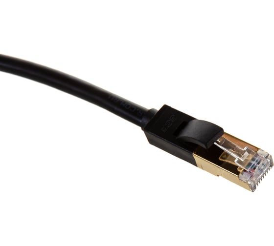 Быстрый LAN кабель для интернета GCR 2.0m, черный VIVLNICG626-2.0m