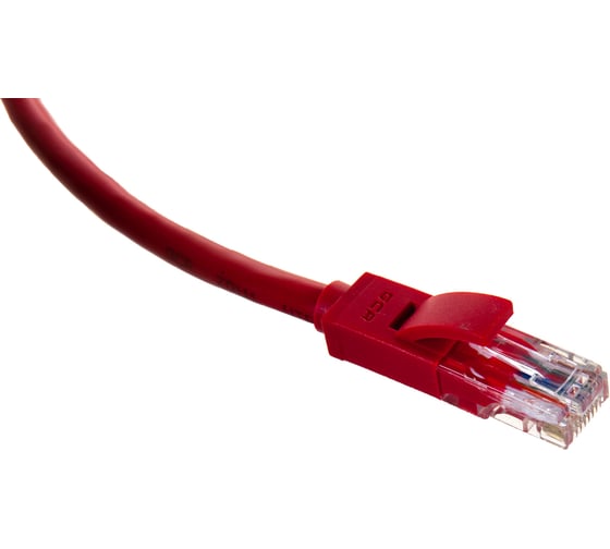 Быстрый LAN кабель для интернета GCR 0.3m, красный, литой VIVLNIC604-0.3m