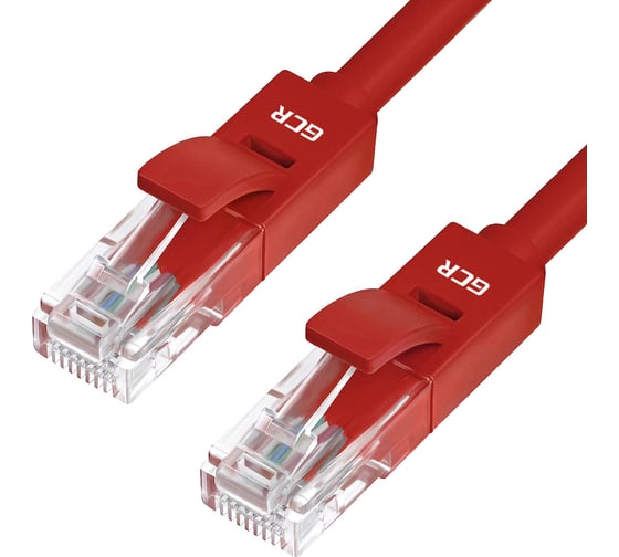Литой LAN кабель для интернета GCR 3.0m, красный VIVLNIC04-3.0m