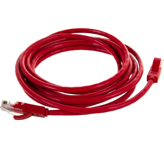 Литой LAN кабель для интернета GCR 3.0m, красный VIVLNIC04-3.0m