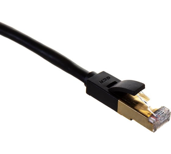 Быстрый LAN кабель для интернета GCR 1.0m, черный LNCG626-1.0m