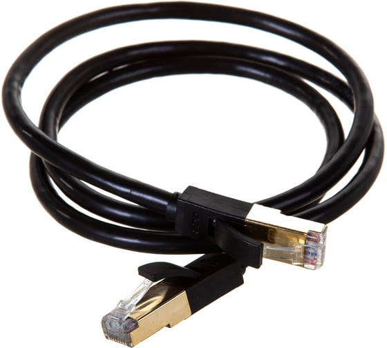 Быстрый LAN кабель для интернета GCR 1.0m, черный LNCG626-1.0m