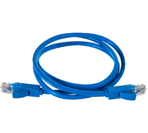 Литой LAN кабель для интернета GCR 1.0m, синий VIVLNIC01-1.0m