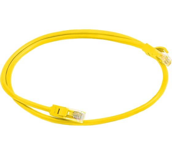 Литой LAN кабель для интернета GCR 2.0m, желтый VIVLNIC02-2.0m