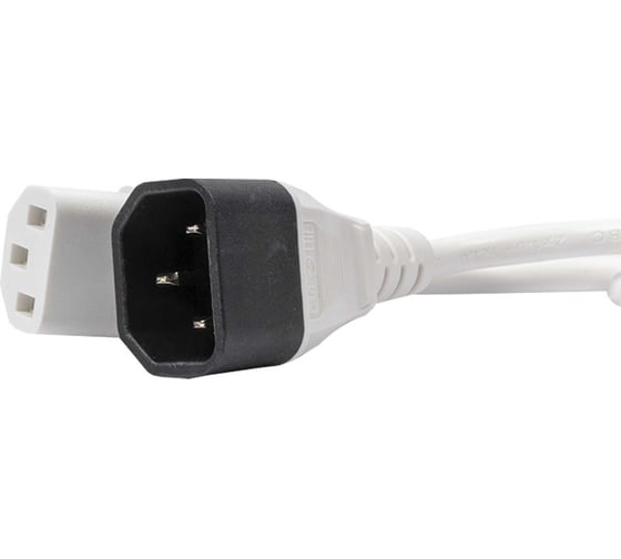 Кабель питания Filum ПВС-АП 3x1.0 С13 - C14, 220/250В, 10А, белый, 1.8м FL-PC-C13/C14-C1-1.8-WH