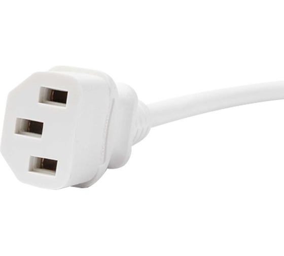 Кабель питания Filum ПВС-АП 3x1.0 С13 - C14, 220/250В, 10А, белый, 1.8м FL-PC-C13/C14-C1-1.8-WH