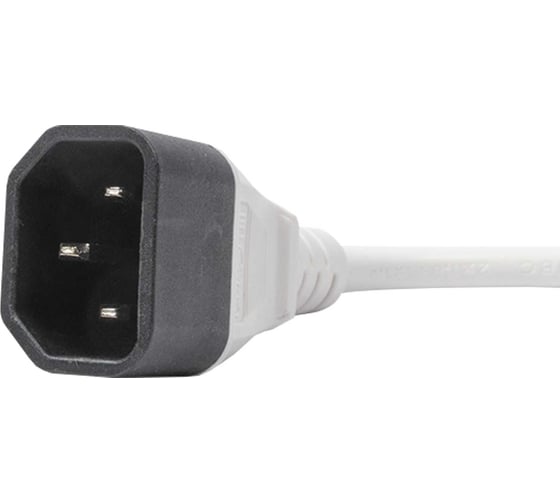 Кабель питания Filum ПВС-АП 3x1.0 С13 - C14, 220/250В, 10А, белый, 1.8м FL-PC-C13/C14-C1-1.8-WH