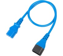 Кабель питания Filum ПВС-АП 3x1.0 С13 - C14, 220/250В, 10А, синий, 0.5м FL-PC-C13/C14-C1-0.5-BL