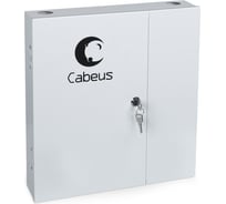 Настенный оптический бокс Cabeus на 16 SC (LC duplex) со сплайс-кассетой (без пигтейлов и проходных адаптеров) FO-WL-16SC-K