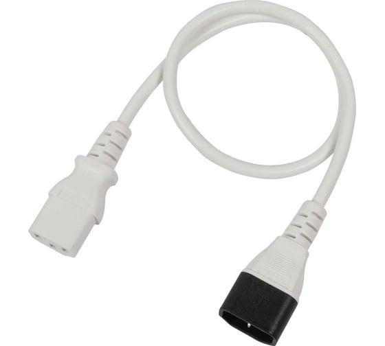 Кабель питания Filum ПВС-АП 3x1.0 С13 - C14, 220/250В, 10А, белый, 0.5м FL-PC-C13/C14-C1-0.5-WH 1