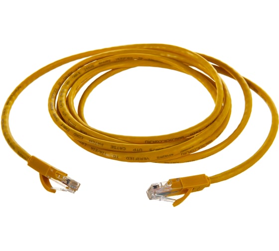 Литой LAN кабель для интернета GCR 3.0m, желтый LNC02-3.0m