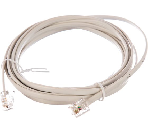 Телефонный патч-корд Hyperline, PC-RJ12-RJ12-3M-WH, 3 м 18630