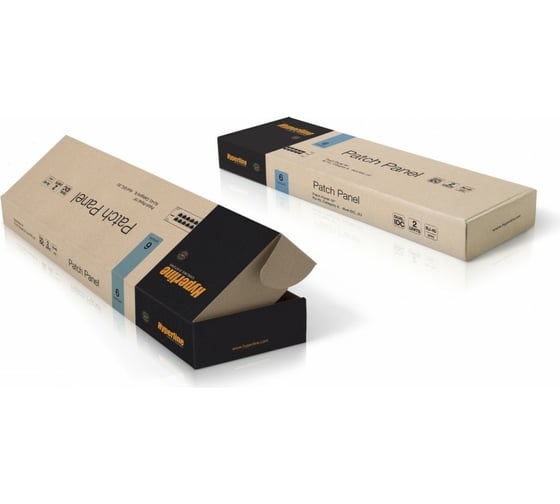Патч-панель Hyperline, PP3-19-16-8P8C-C6-110D, 19, 1U, 16 портов RJ-45, категория 6, Dual IDC, ROHS, цвет черный, задний кабельный организатор в комплекте, 246105